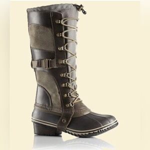 Sorel Conquest Carly Tall Waterproof Boots – Brown, Women’s Size 8